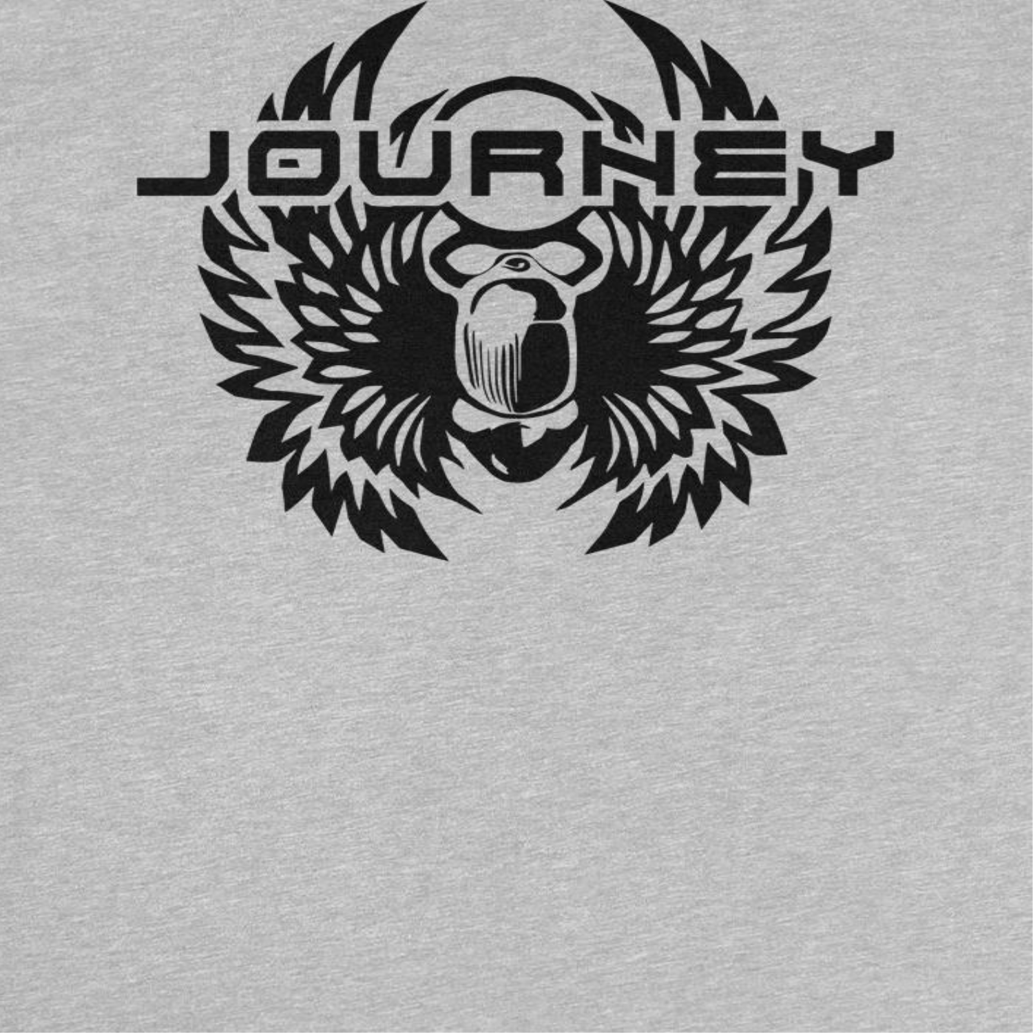 Journey Black Solid Logo Sport Grey T-Shirt