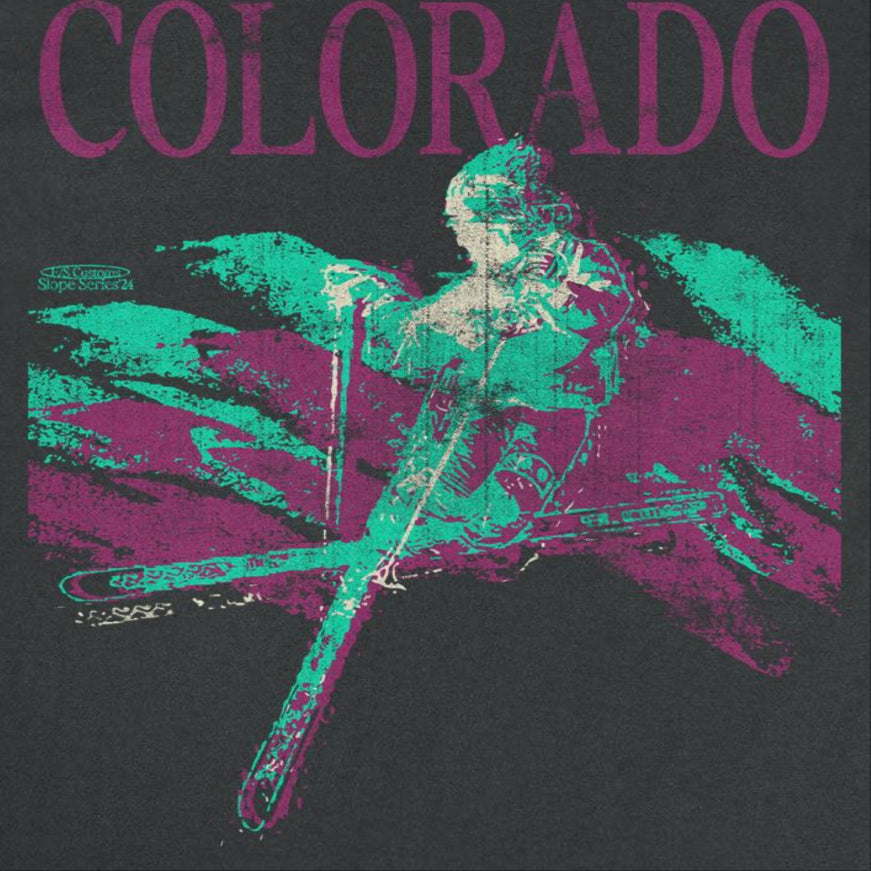 Skiing & Snowboarding Colorado Black T-Shirt