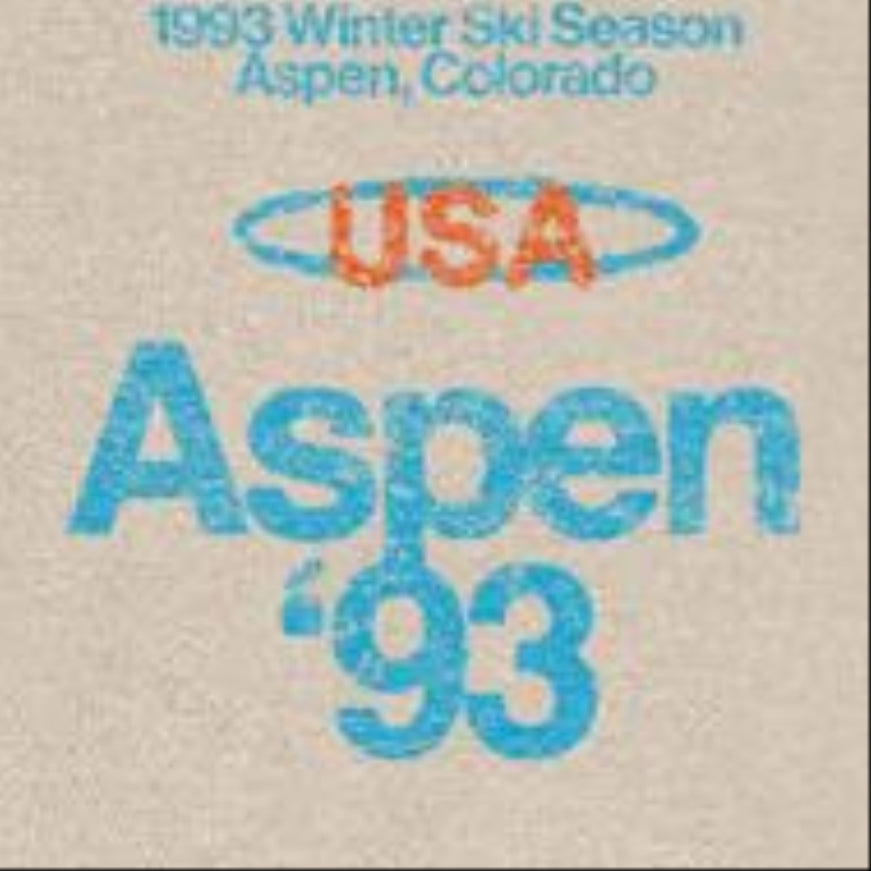 Ski Aspen '93 Front and Back Print T-Shirt