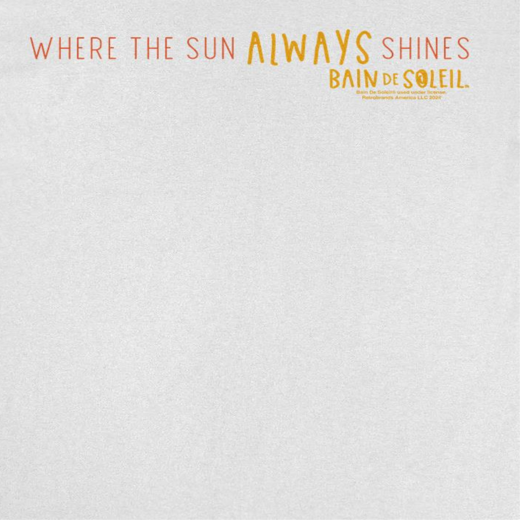 Bain De Soleil Where the Sun Always Shines Retro Sunscreen White T-Shirt
