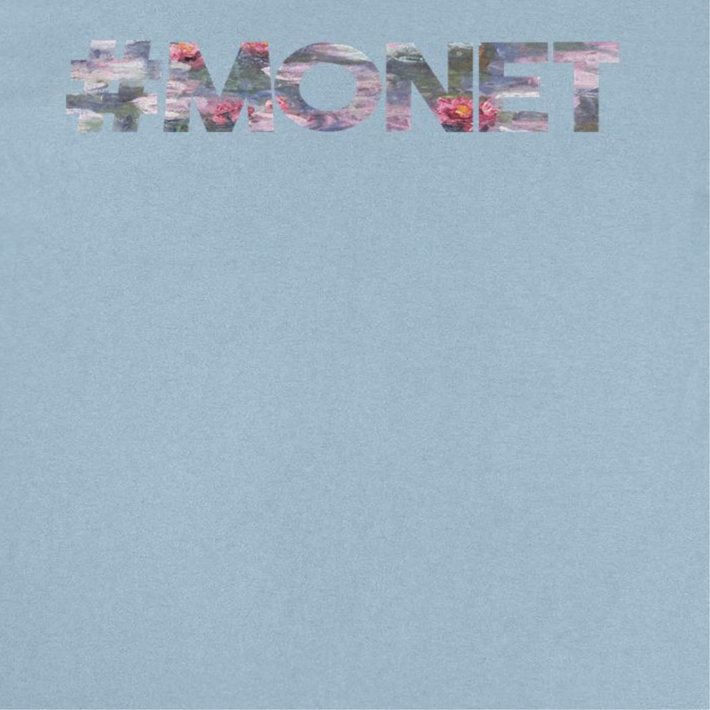 Classic Paintings Hashtag Monet Water Lillies Light Blue T-Shirt