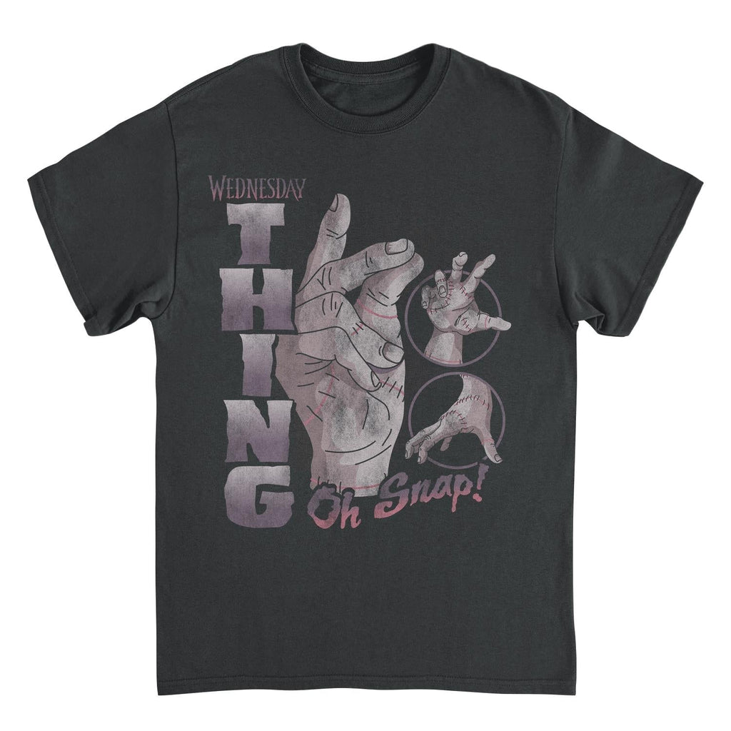 Wednesday Thing Oh Snap Black T-Shirt