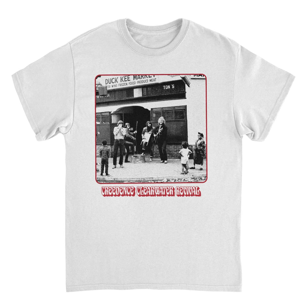 Creedence Clearwater Revival CCR Market Band Photo White T-Shirt
