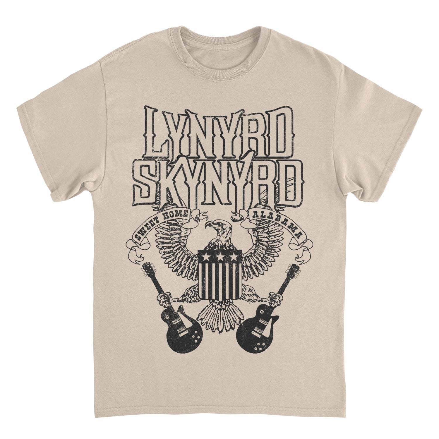 Lynyrd Skynyrd Black Letters Sand T-Shirt