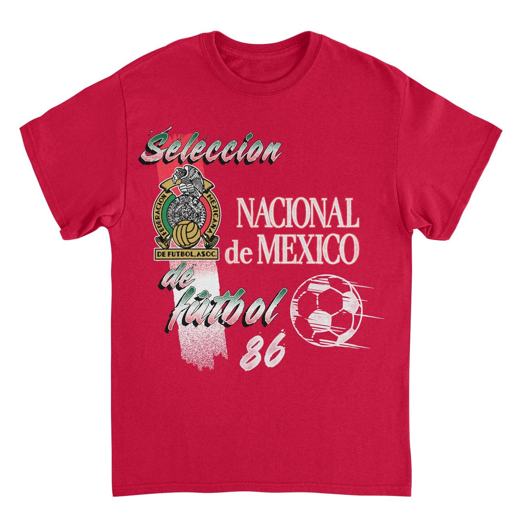Toffs Retro Soccer Futbol Nacional De Mexico Red T-Shirt