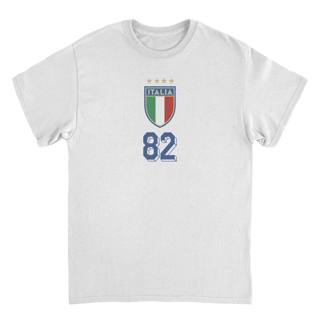 Toffs Retro Soccer Futbol Italia Logo White T-Shirt