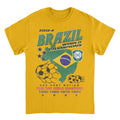 Toffs Retro Soccer Futbol Brazil World Gold T-Shirt