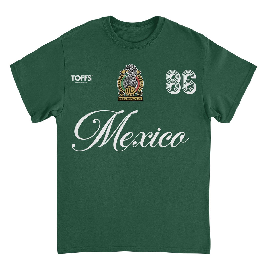Toffs Retro Soccer Futbol Mexico Forest Green T-Shirt