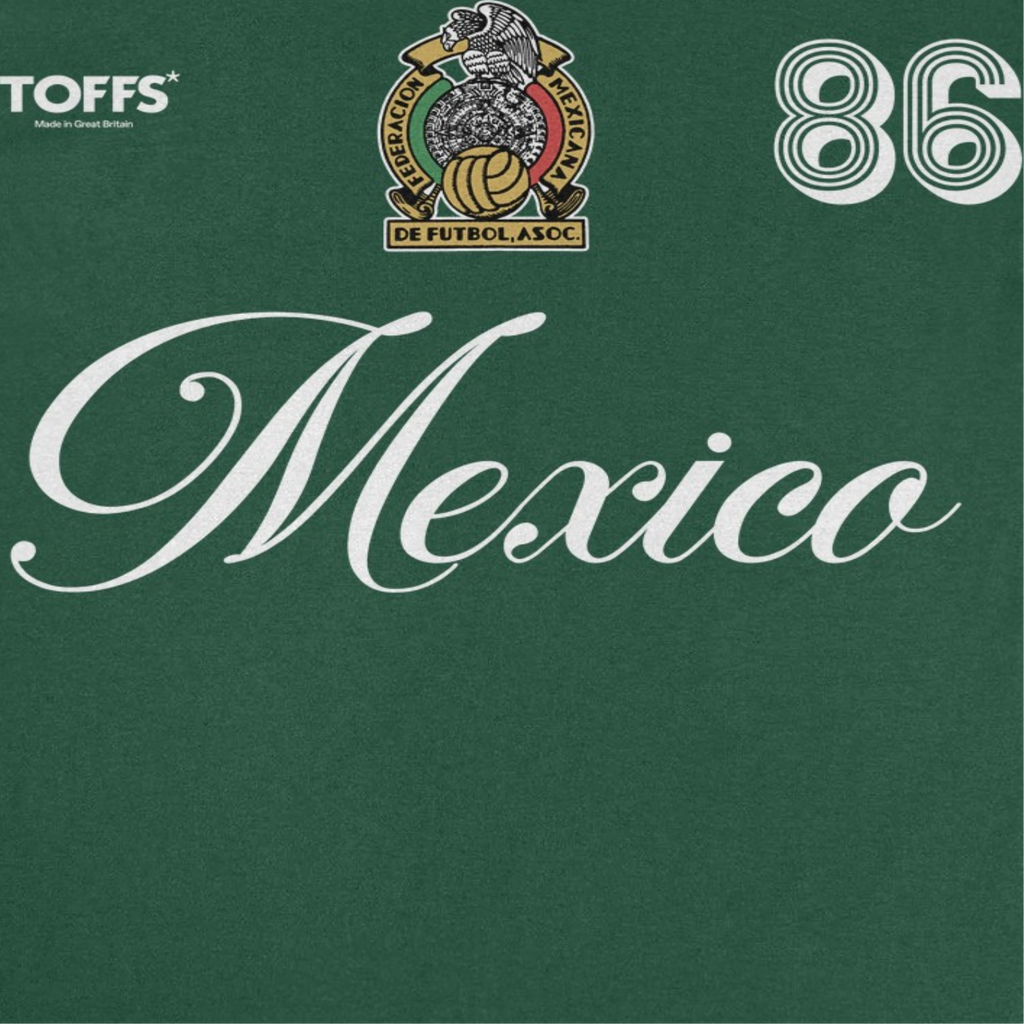 Toffs Retro Soccer Futbol Mexico Forest Green T-Shirt