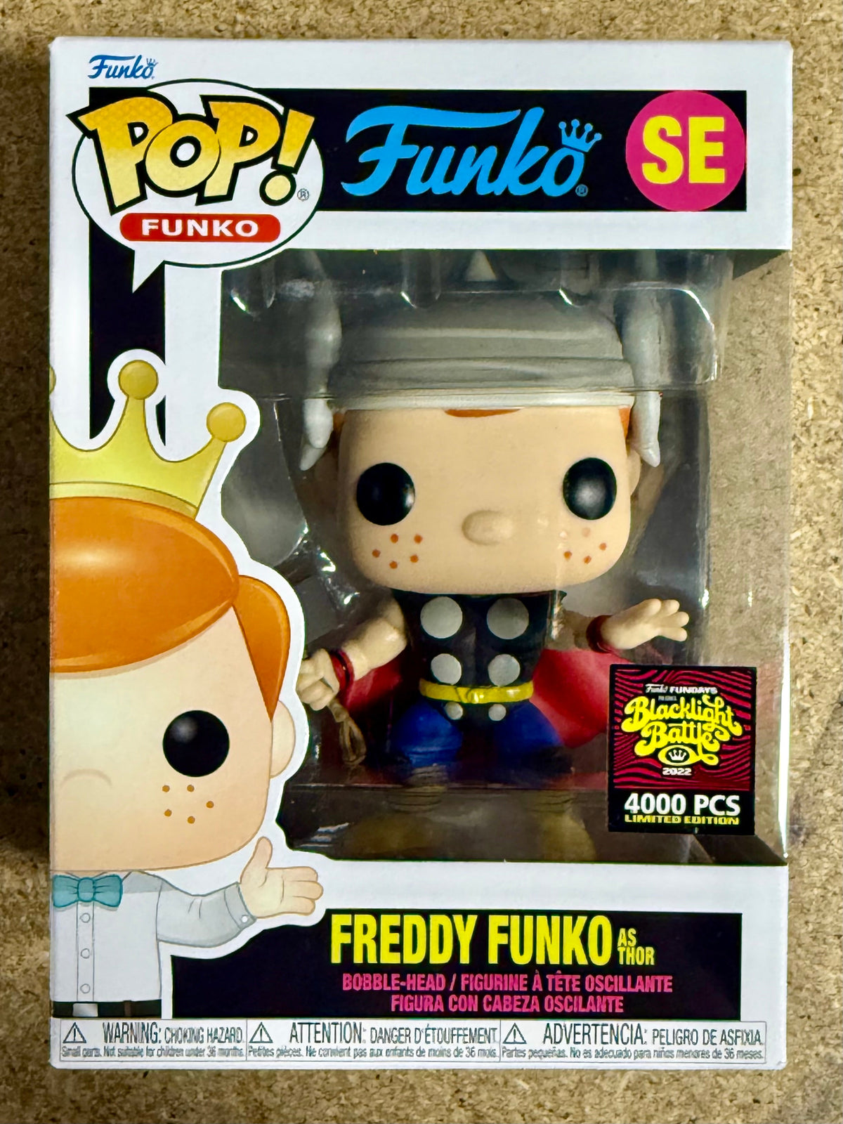 Funko Pop! Freddy As Thor SE Blacklight Battle Fundays 2022 LE 4000 Exclusive