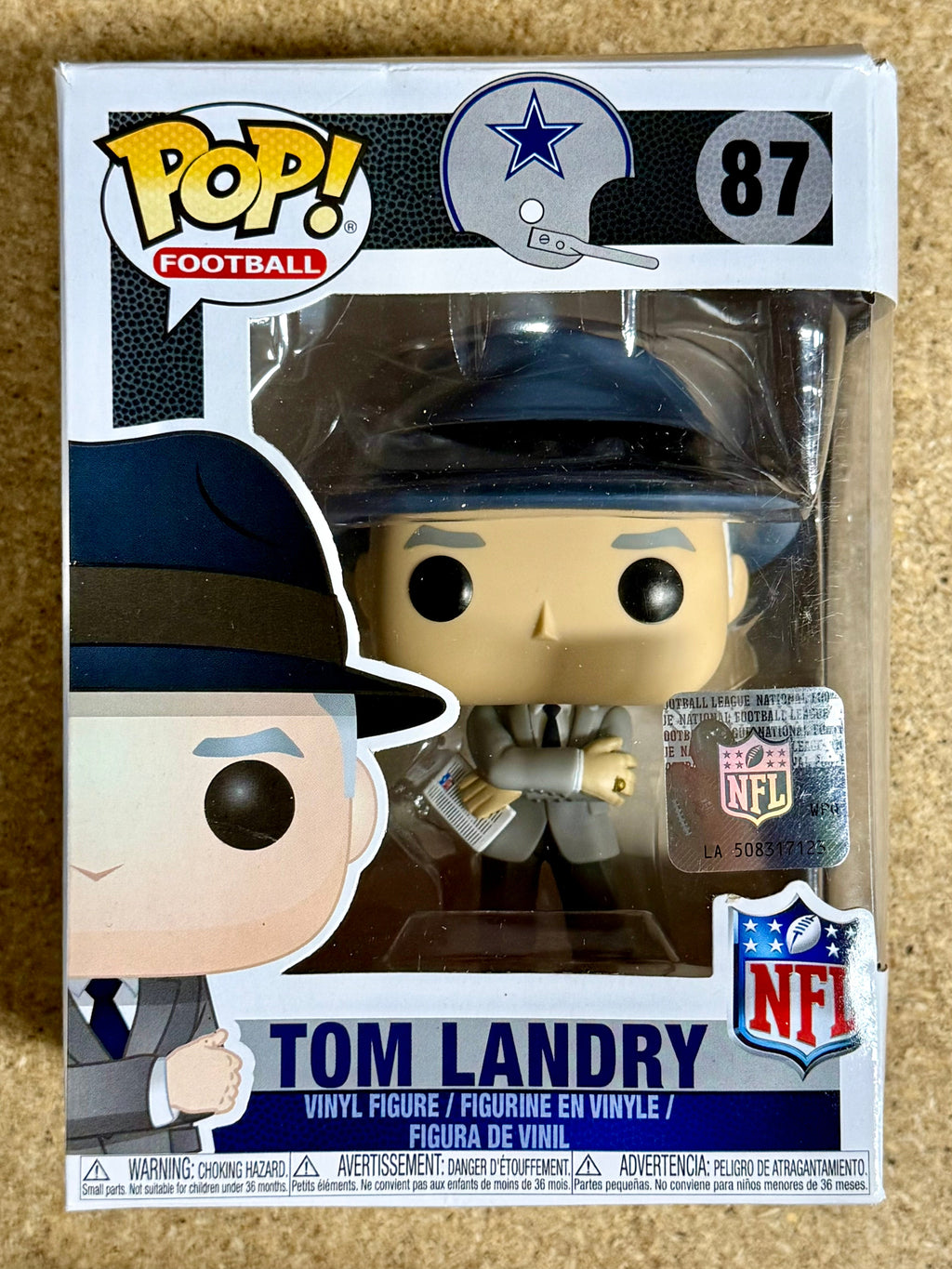 Funko Pop! Football Tom Landry #87 NFL Dallas Cowboys Coach 2017 How Bout Them