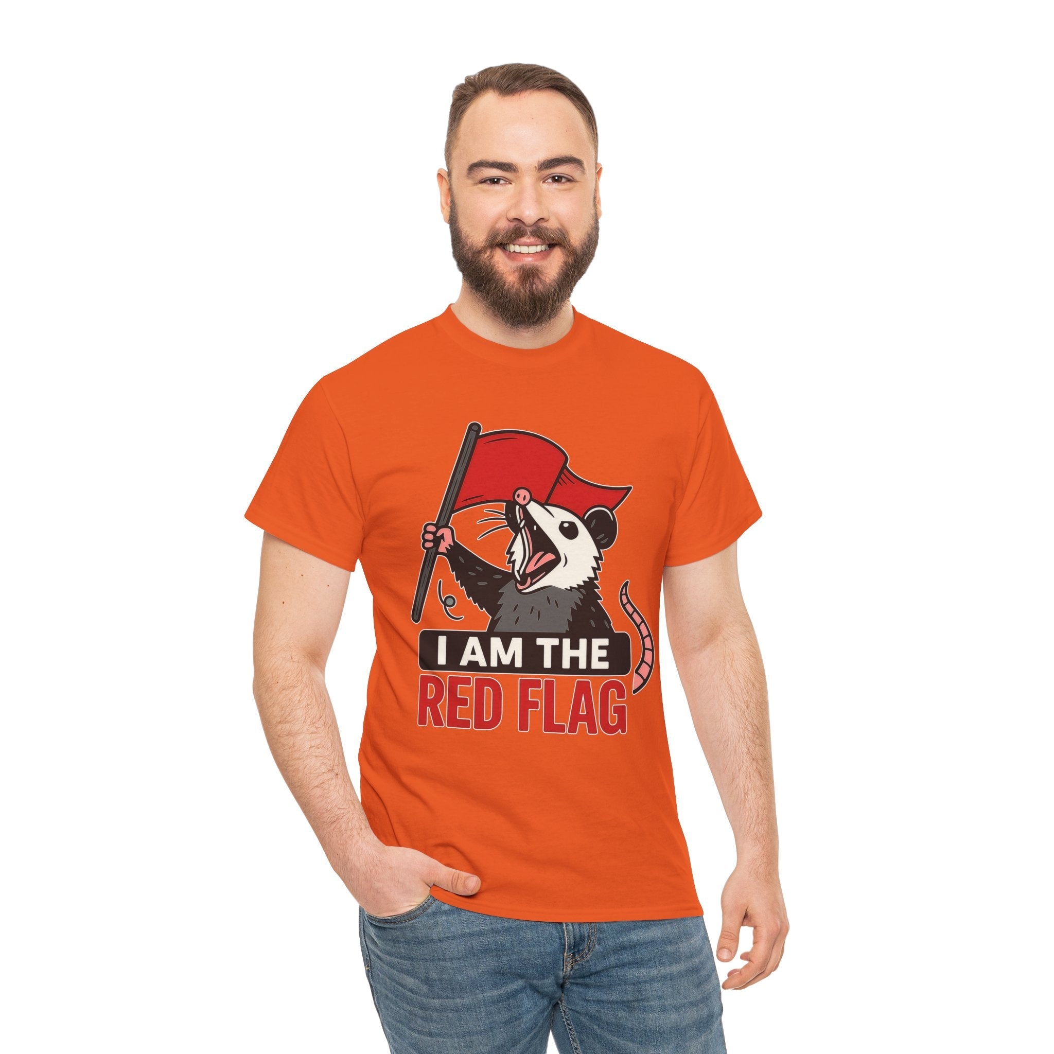 T-Shirt — "I Am The Red Flag" Possum Graphic Tee