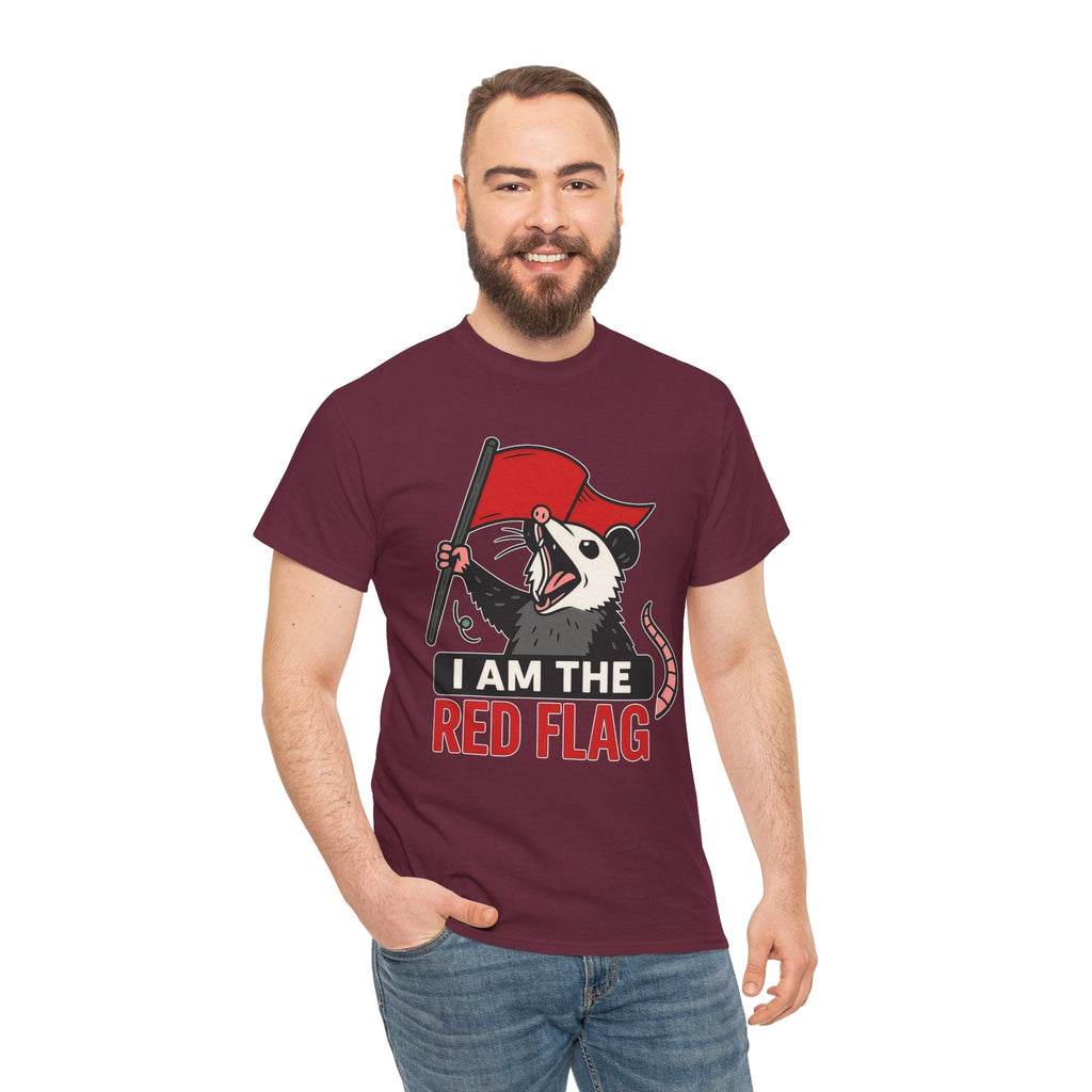T-Shirt — "I Am The Red Flag" Possum Graphic Tee