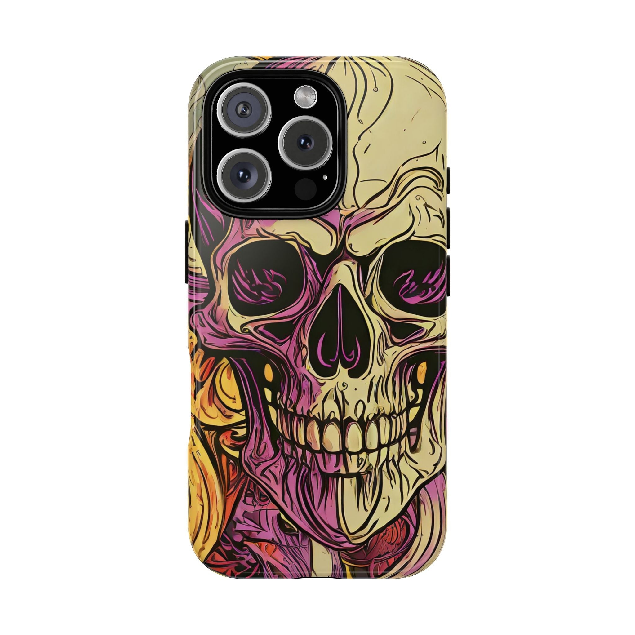 Abstract Purple Skull Tough Phone Case