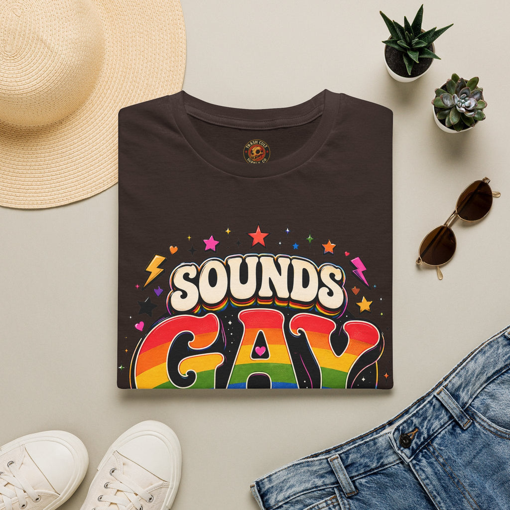 Sounds Gay T‑Shirt — Rainbow Retro "Sounds Gay I'm In" Pride Tee
