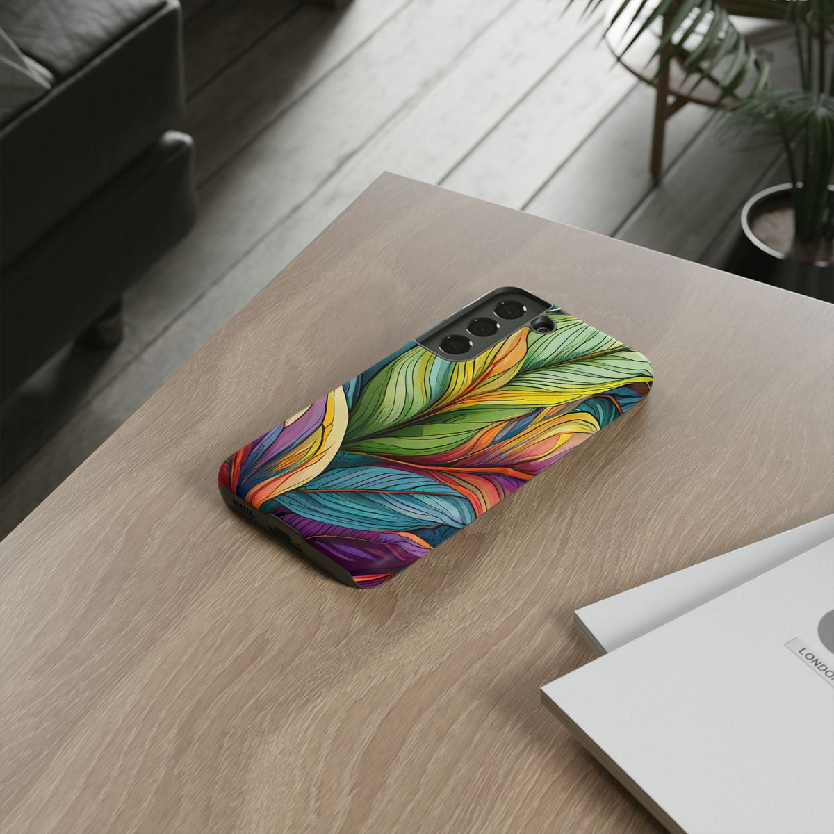 Vibrant Tropical Leaf Tough Phone Case
