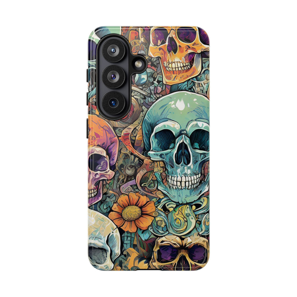 Artistic Skull Collage Tough Phone Case