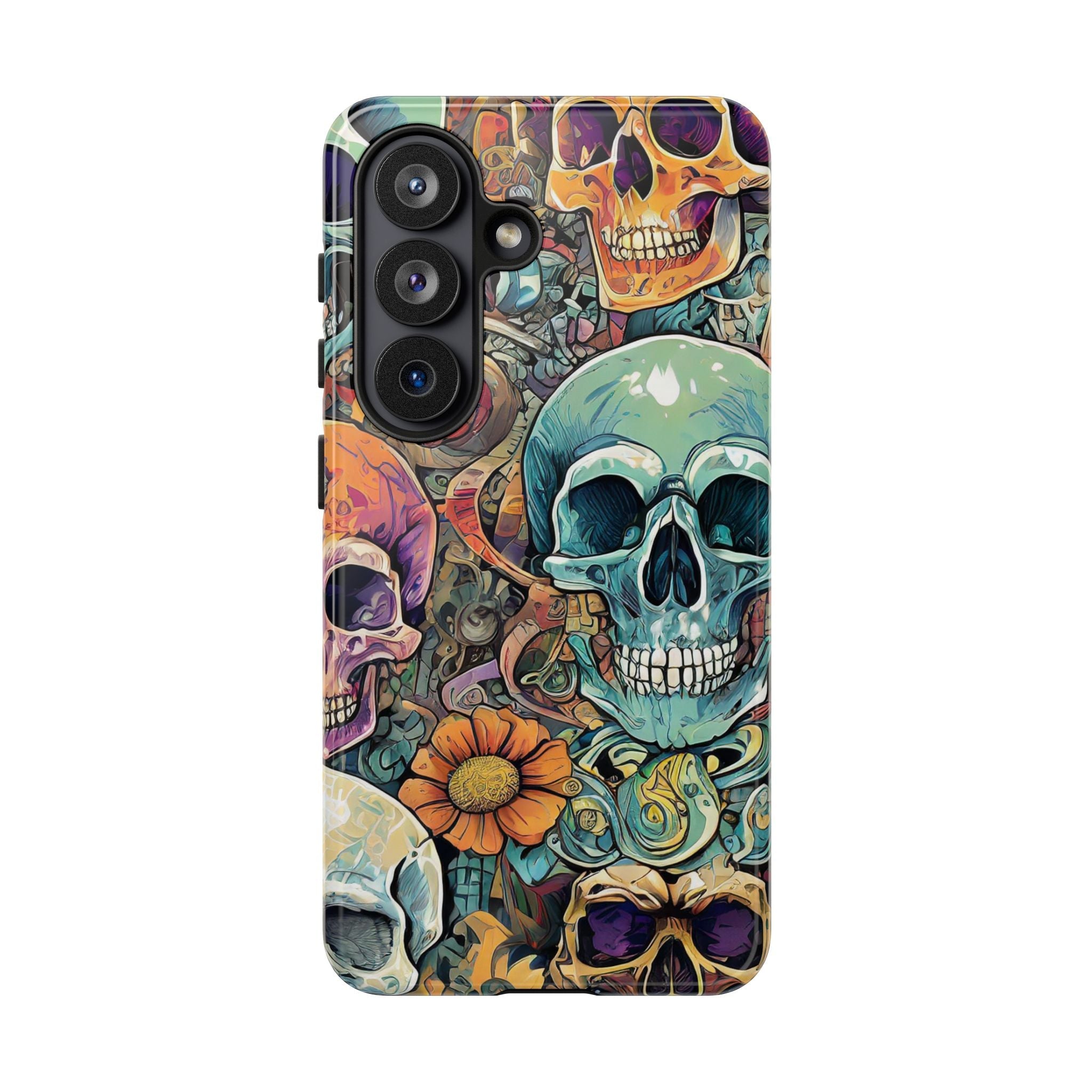 Artistic Skull Collage Tough Phone Case