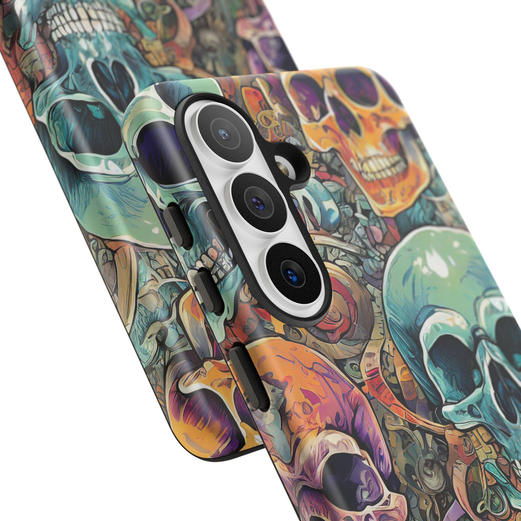 Artistic Skull Collage Tough Phone Case