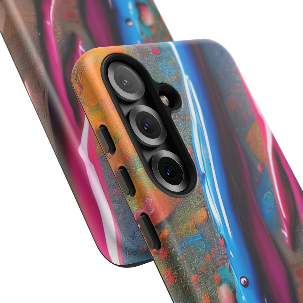 Colorful Artistic Paint Splatter Tough Phone Case