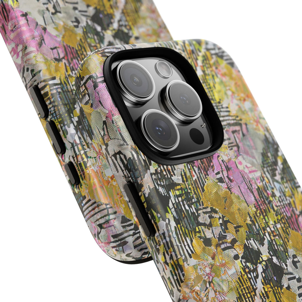 Purple Plaid Floral Artistic Tough Phone Case