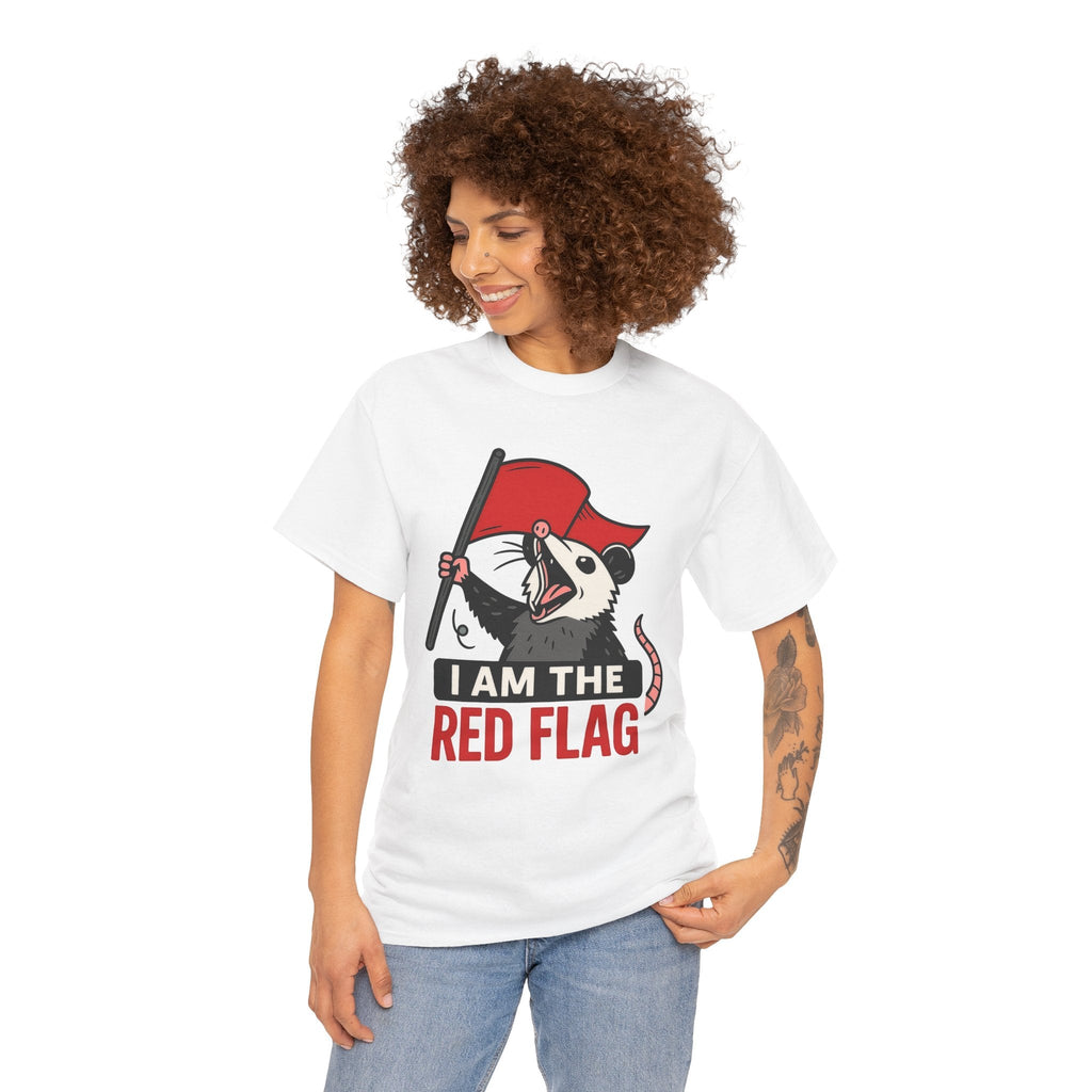 T-Shirt — "I Am The Red Flag" Possum Graphic Tee