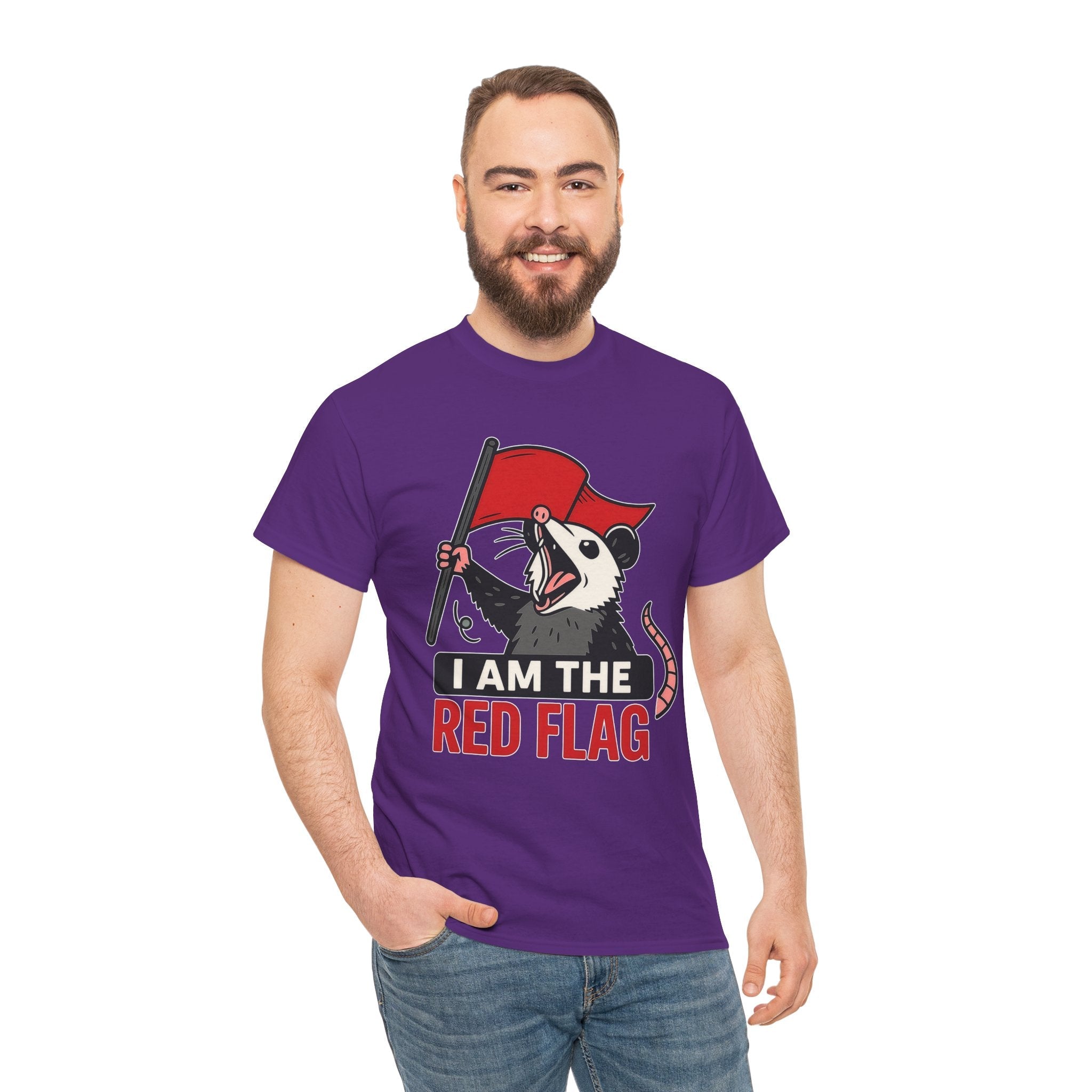 T-Shirt — "I Am The Red Flag" Possum Graphic Tee