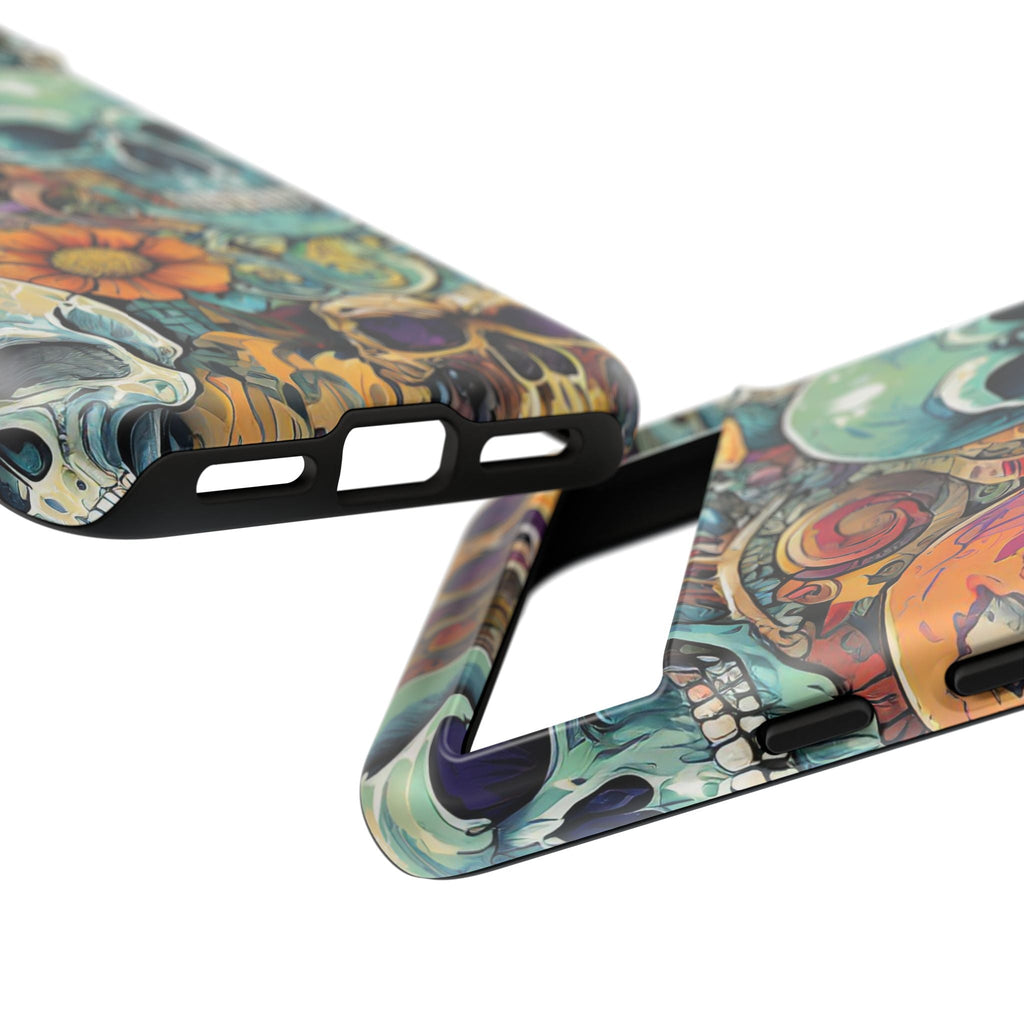 Artistic Skull Collage Tough Phone Case