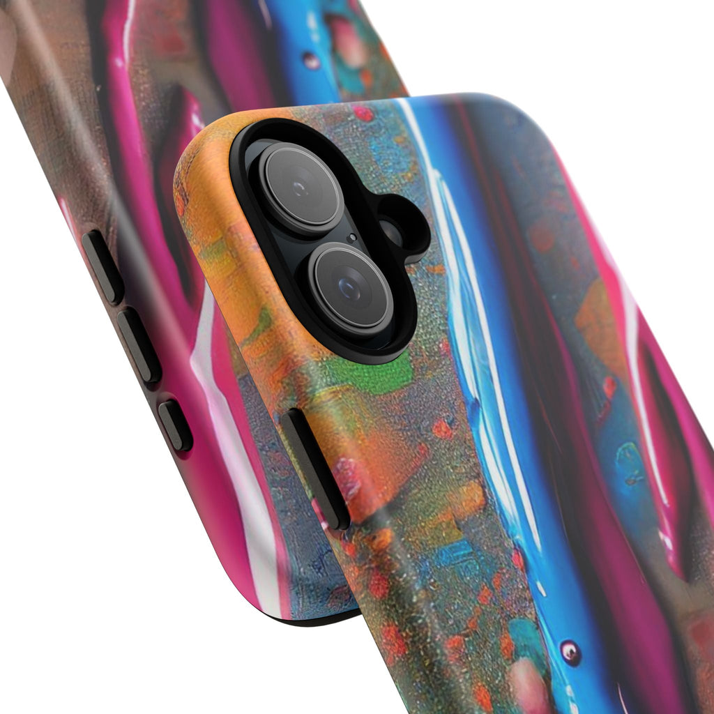 Colorful Artistic Paint Splatter Tough Phone Case