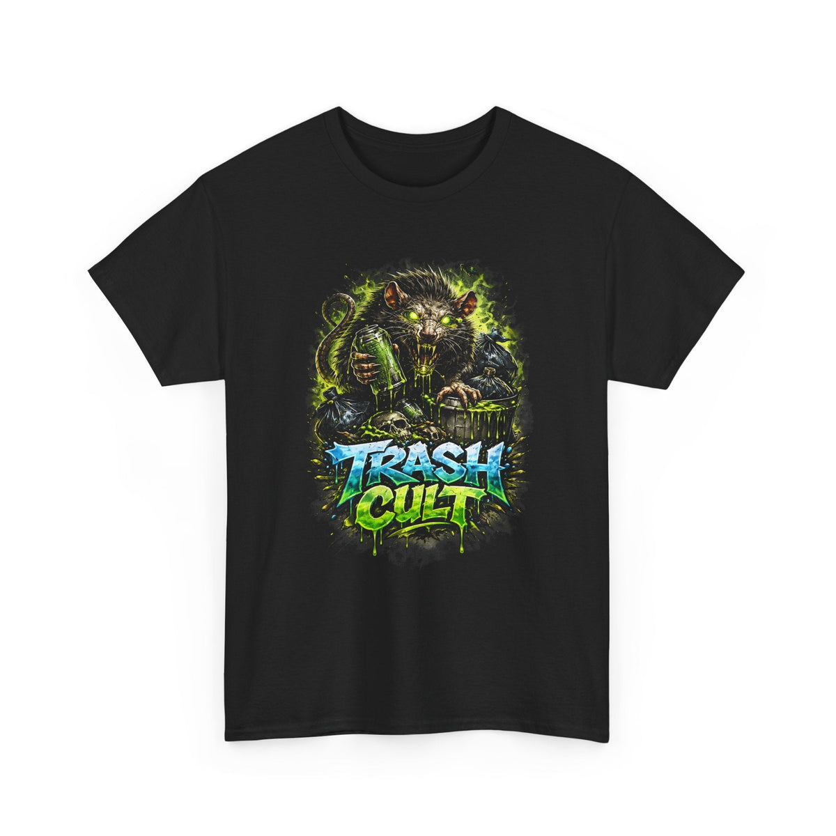 Trash Cult Graphic Tee — Neon Monster Streetwear T-Shirt