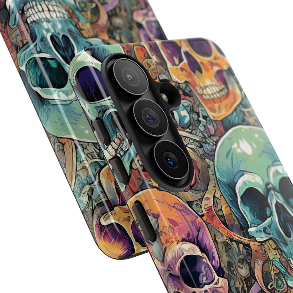 Artistic Skull Collage Tough Phone Case