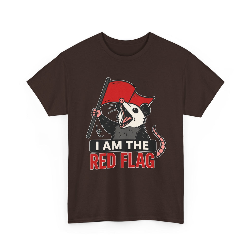 T-Shirt — "I Am The Red Flag" Possum Graphic Tee