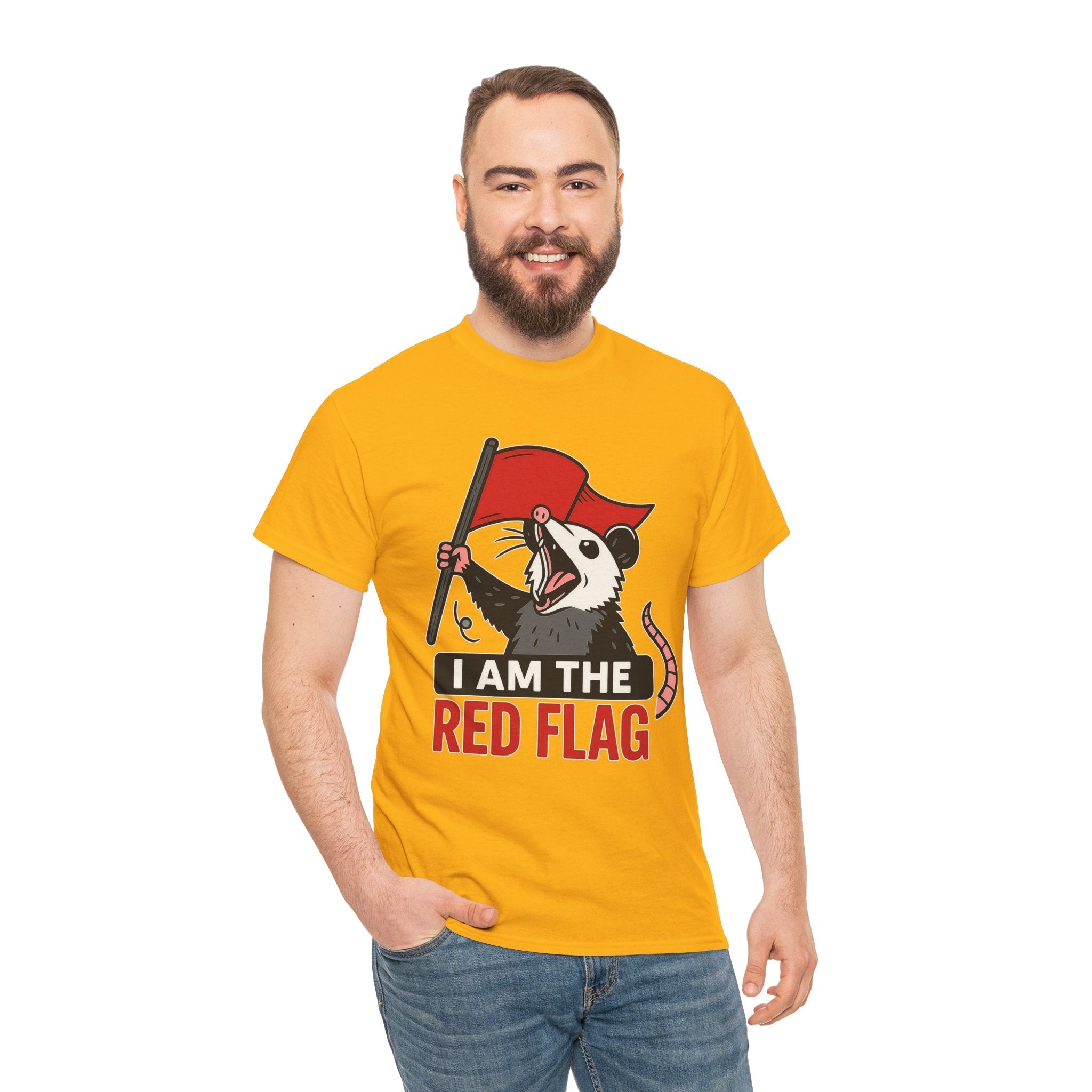 T-Shirt — "I Am The Red Flag" Possum Graphic Tee