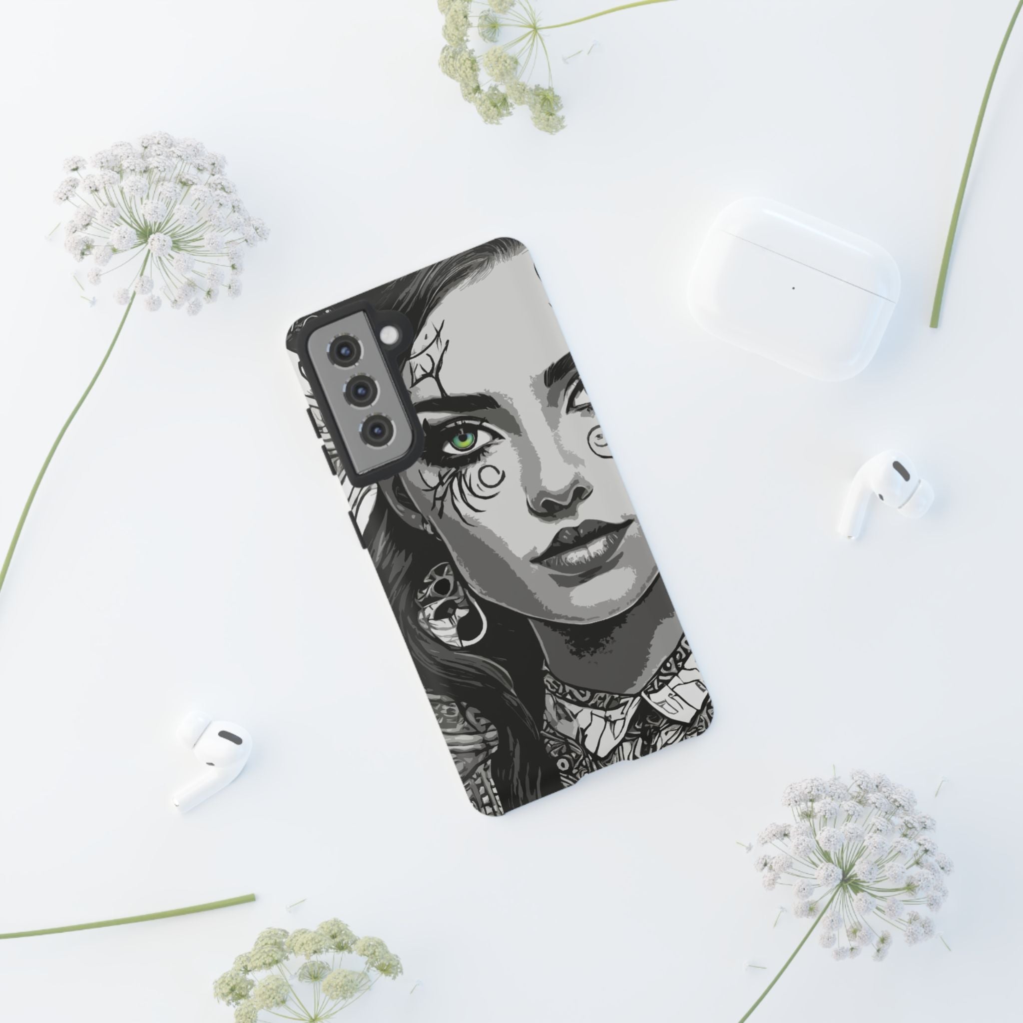 Green Eyed Devilish Beauty Tough Phone Case