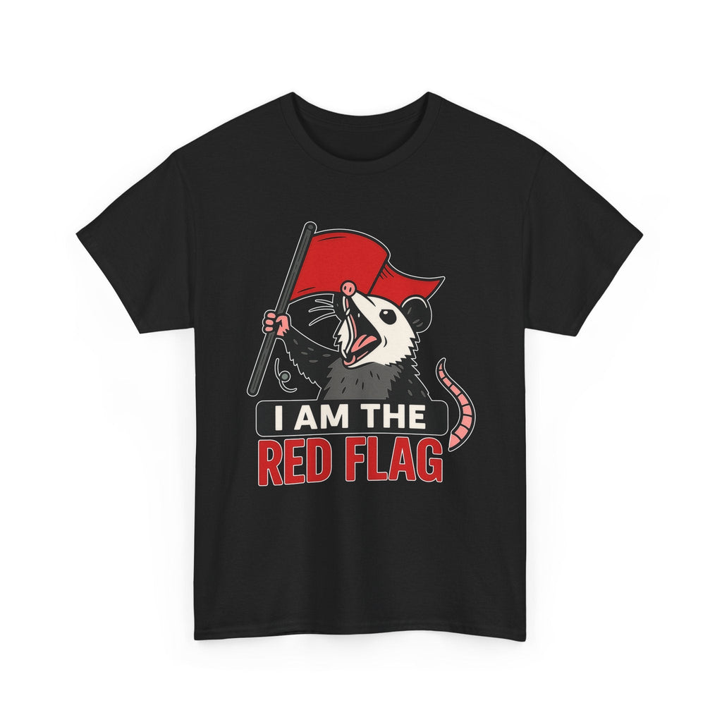 T-Shirt — "I Am The Red Flag" Possum Graphic Tee