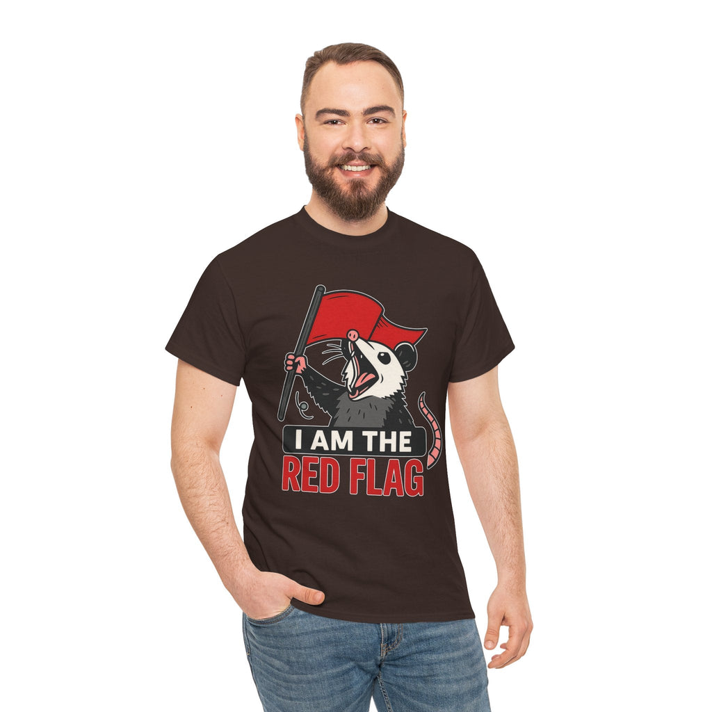 T-Shirt — "I Am The Red Flag" Possum Graphic Tee