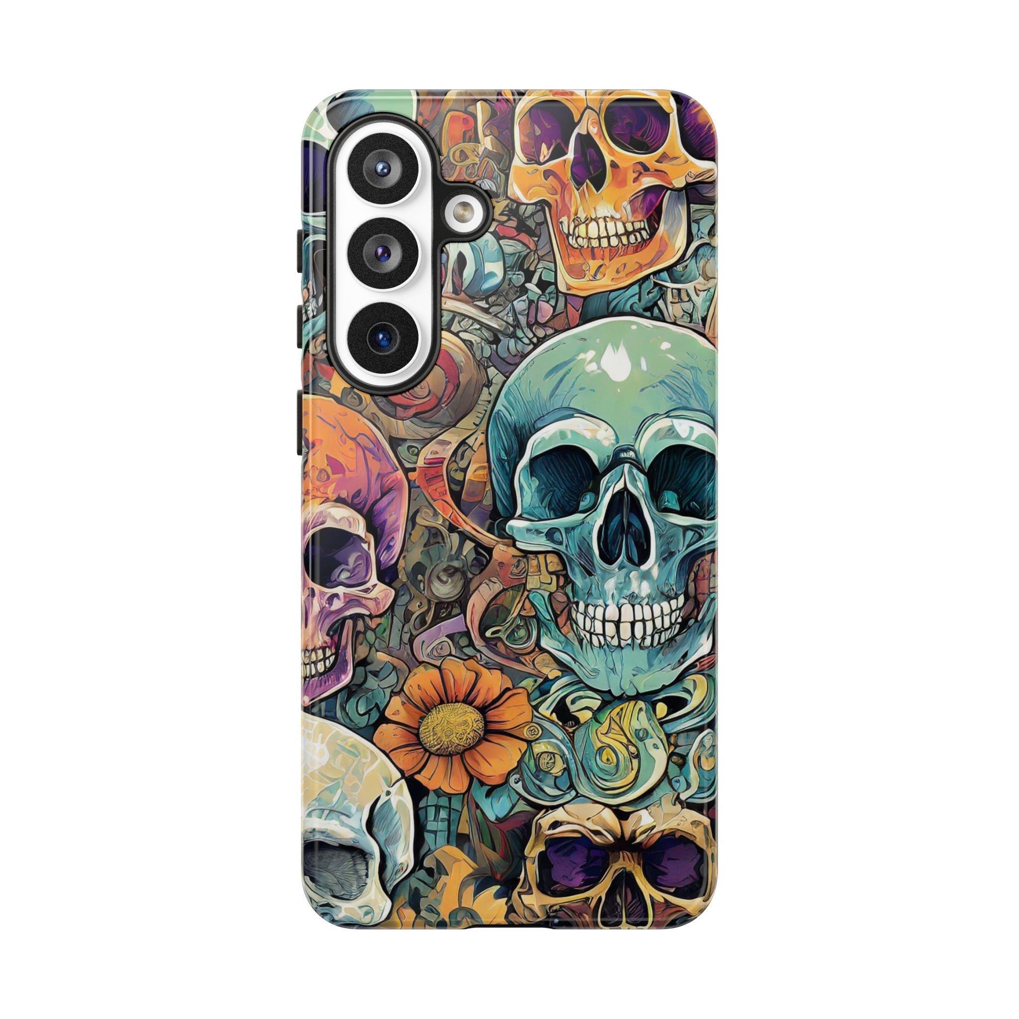 Artistic Skull Collage Tough Phone Case