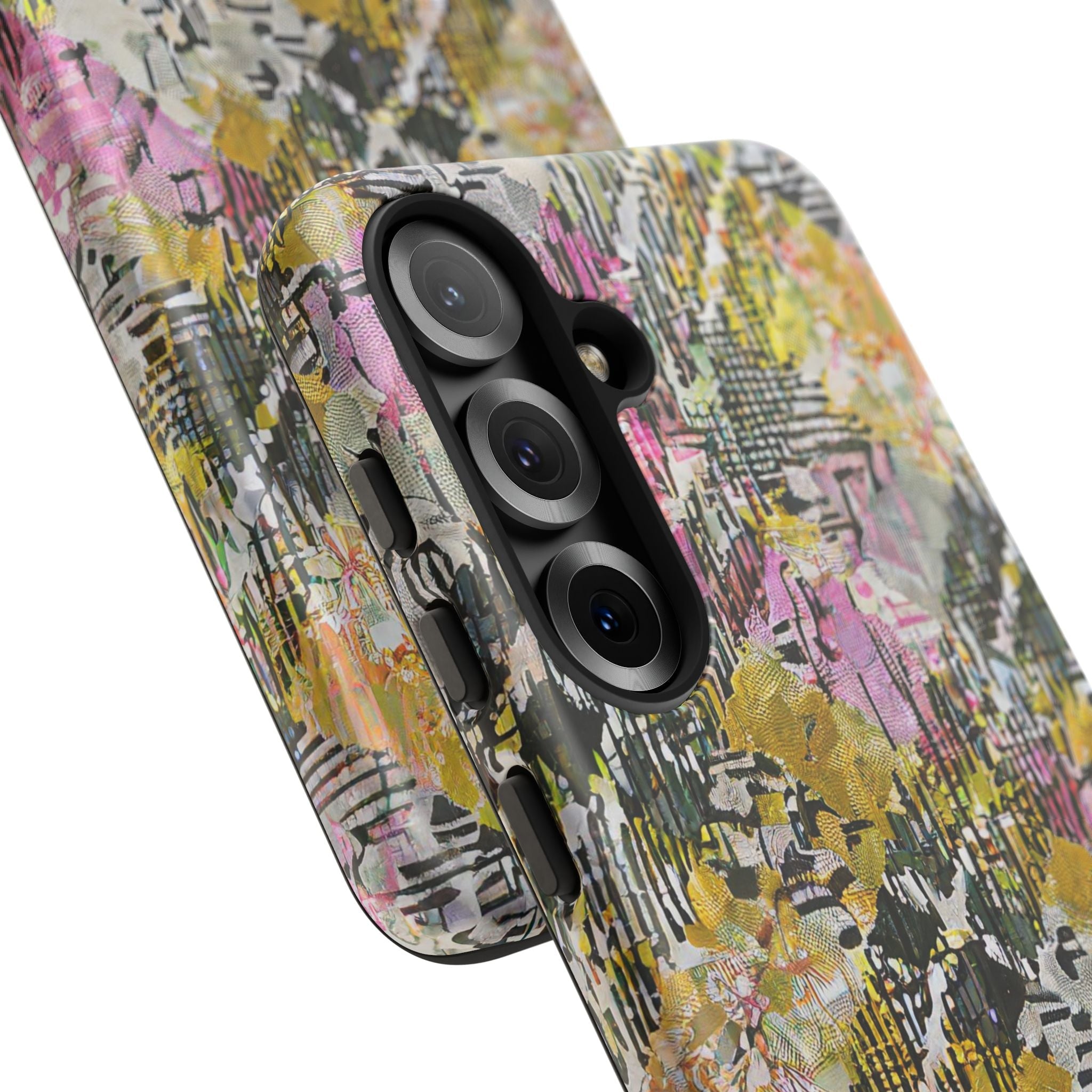 Purple Plaid Floral Artistic Tough Phone Case