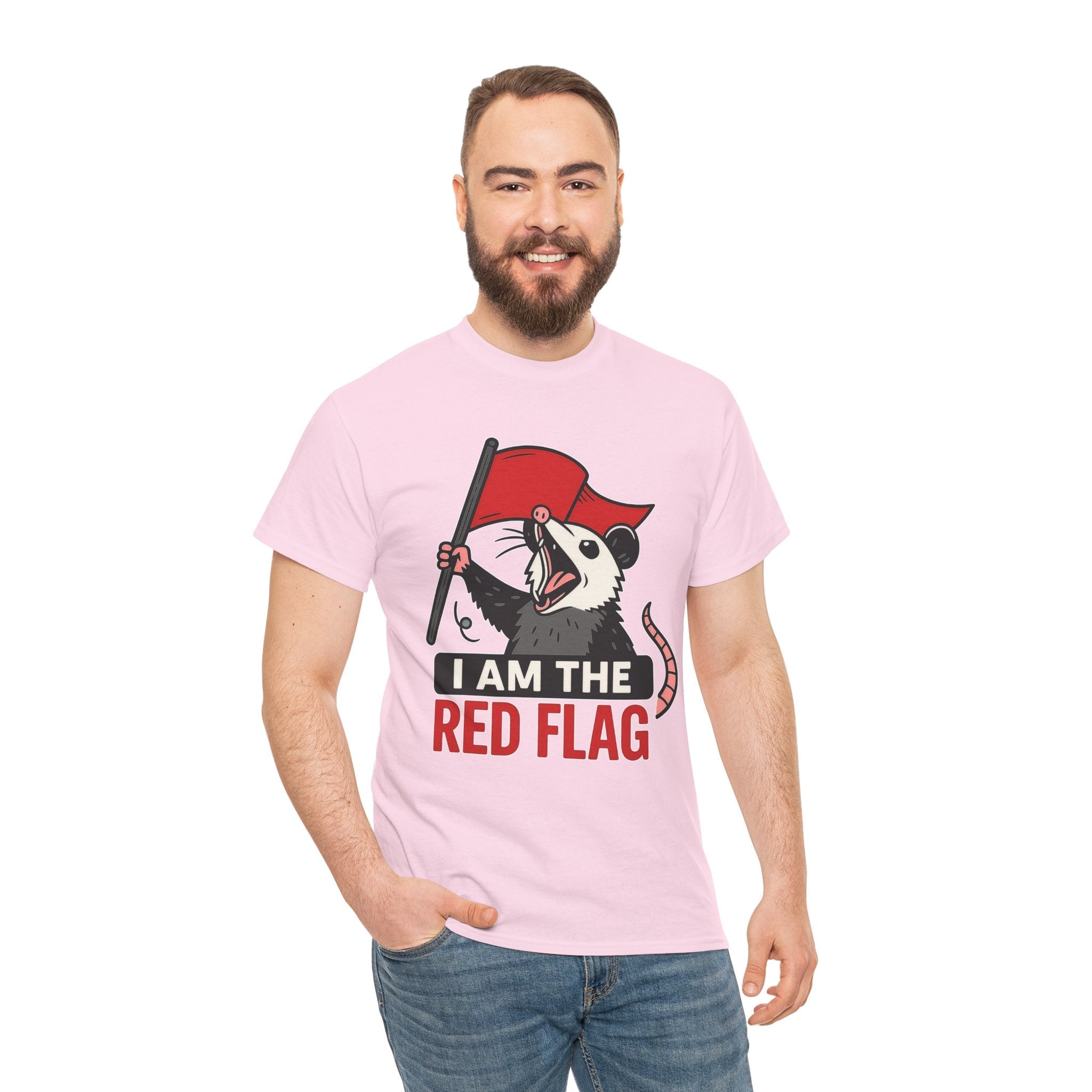 T-Shirt — "I Am The Red Flag" Possum Graphic Tee