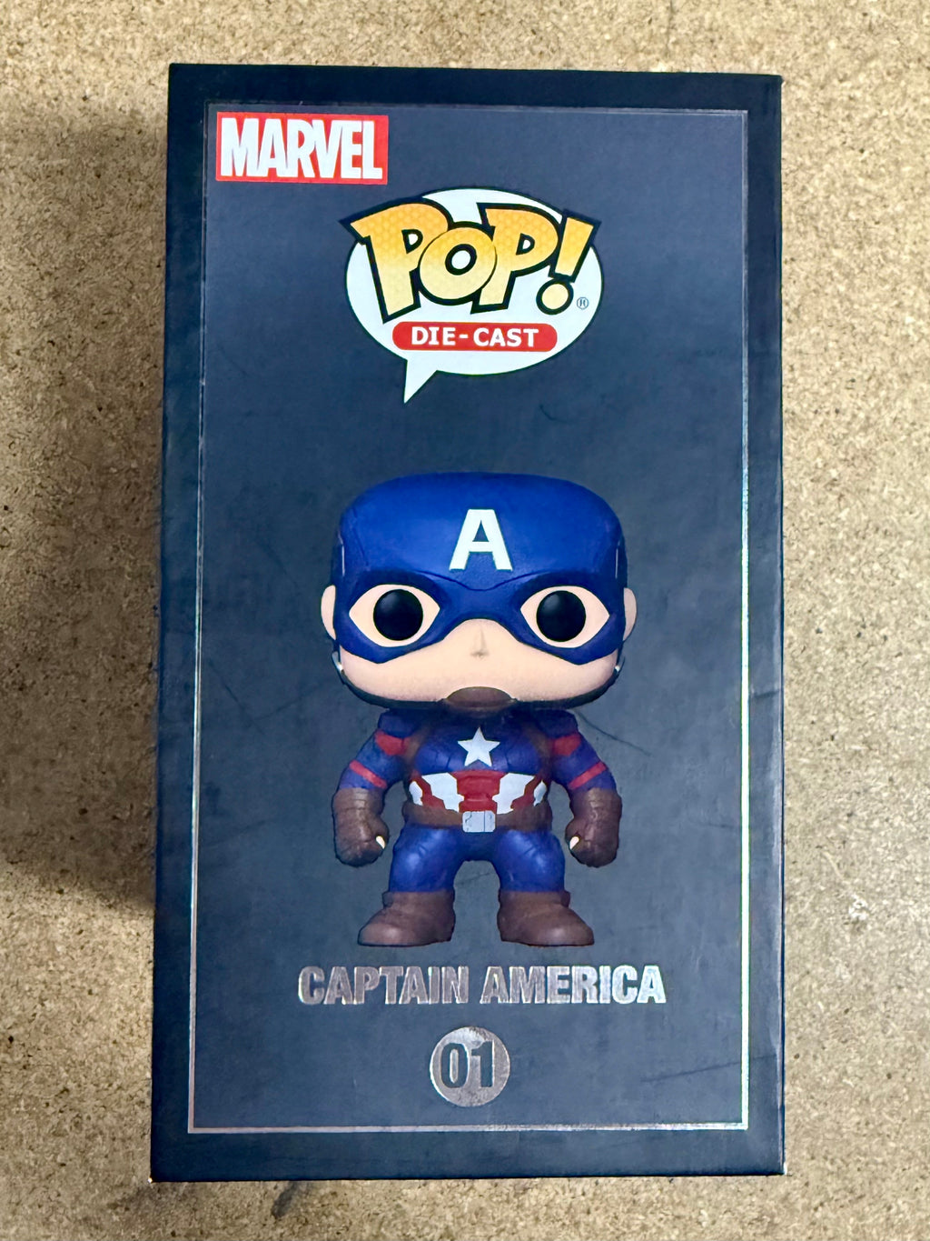 Funko Pop! Die-Cast Captain America #01 Marvel MCU Civil War SDCC 2021 Exclusive