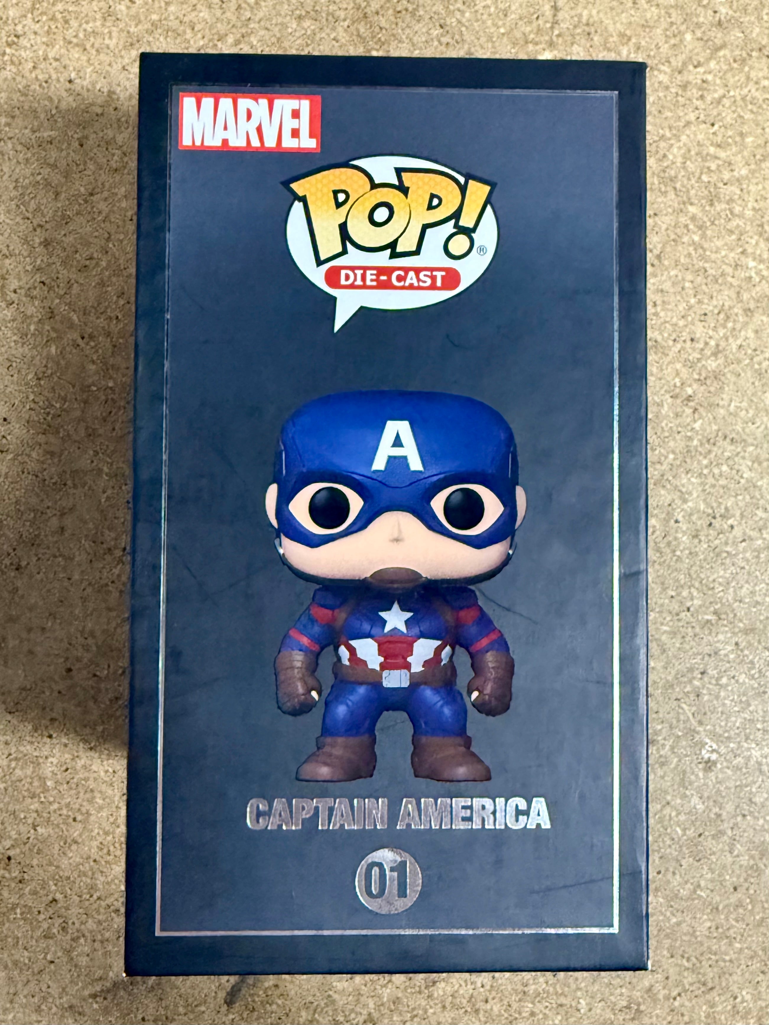 Funko Pop! Die-Cast Captain America #01 Marvel MCU Civil War SDCC 2021 Exclusive
