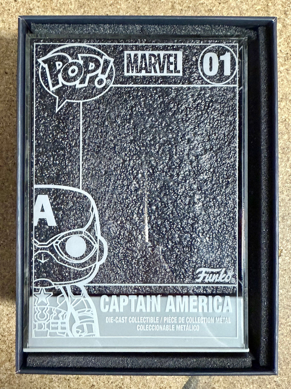 Funko Pop! Die-Cast Captain America #01 Marvel MCU Civil War SDCC 2021 Exclusive