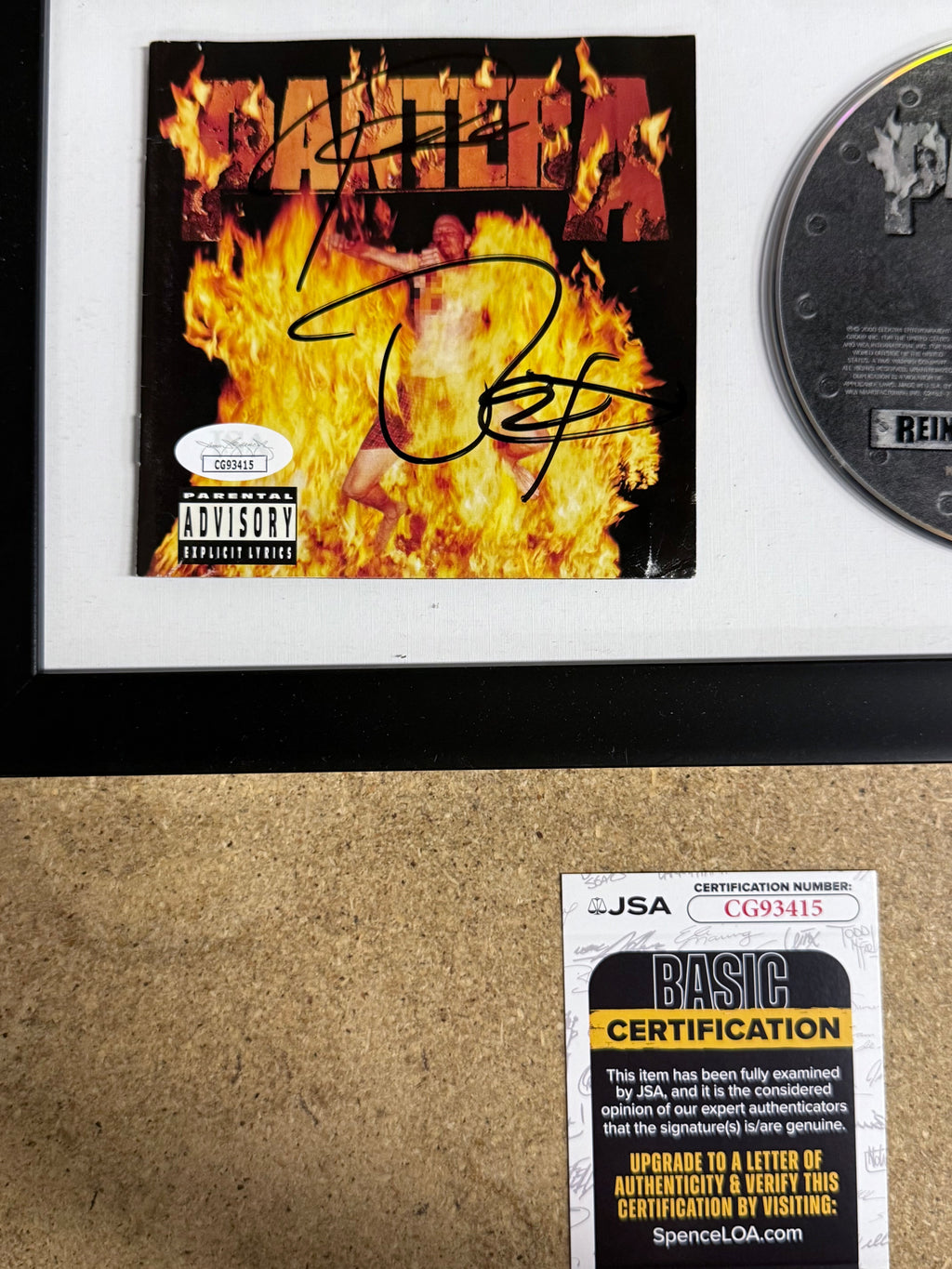 Pantera Phil Anselmo & Rex Brown Signed “Reinventing The Steel” Framed CD With JSA COA