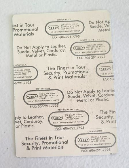 Fleetwood Mac Behind the Mask World Tour 1990 Backstage Pass OTTO