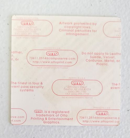 Bon Jovi It ain't Over til the Fat Lady Sings Tour 1993 Backstage Pass OTTO