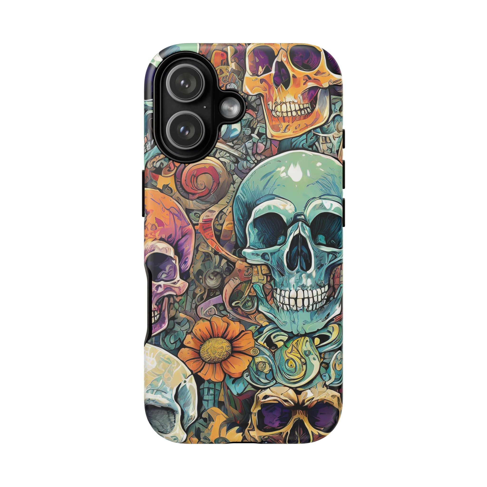 Artistic Skull Collage Tough Phone Case