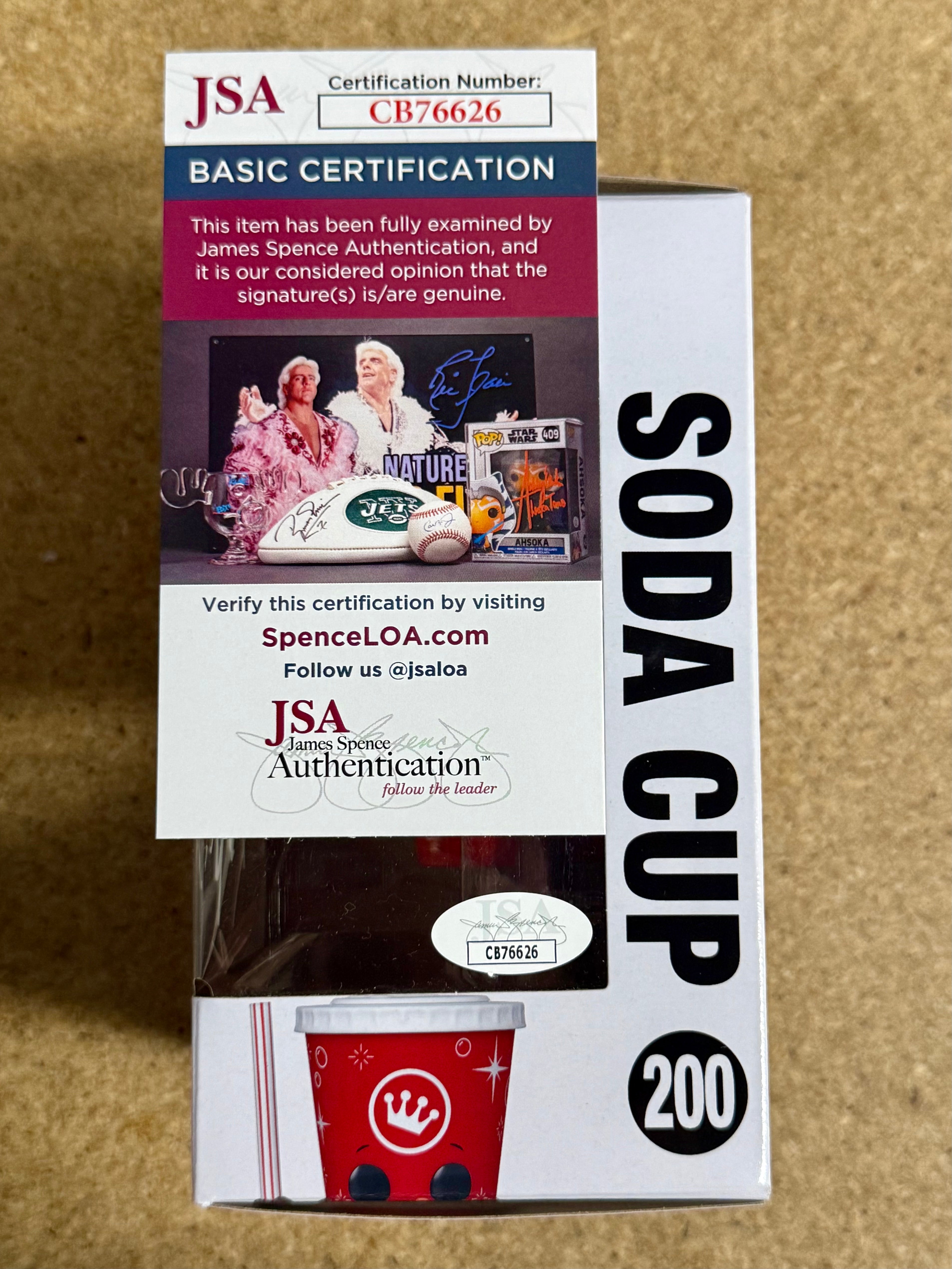 Pat McAfee - WWE - ESPN - NFL Signed Movie Theater Soda Cup Funko Pop! #200 With JSA COA
