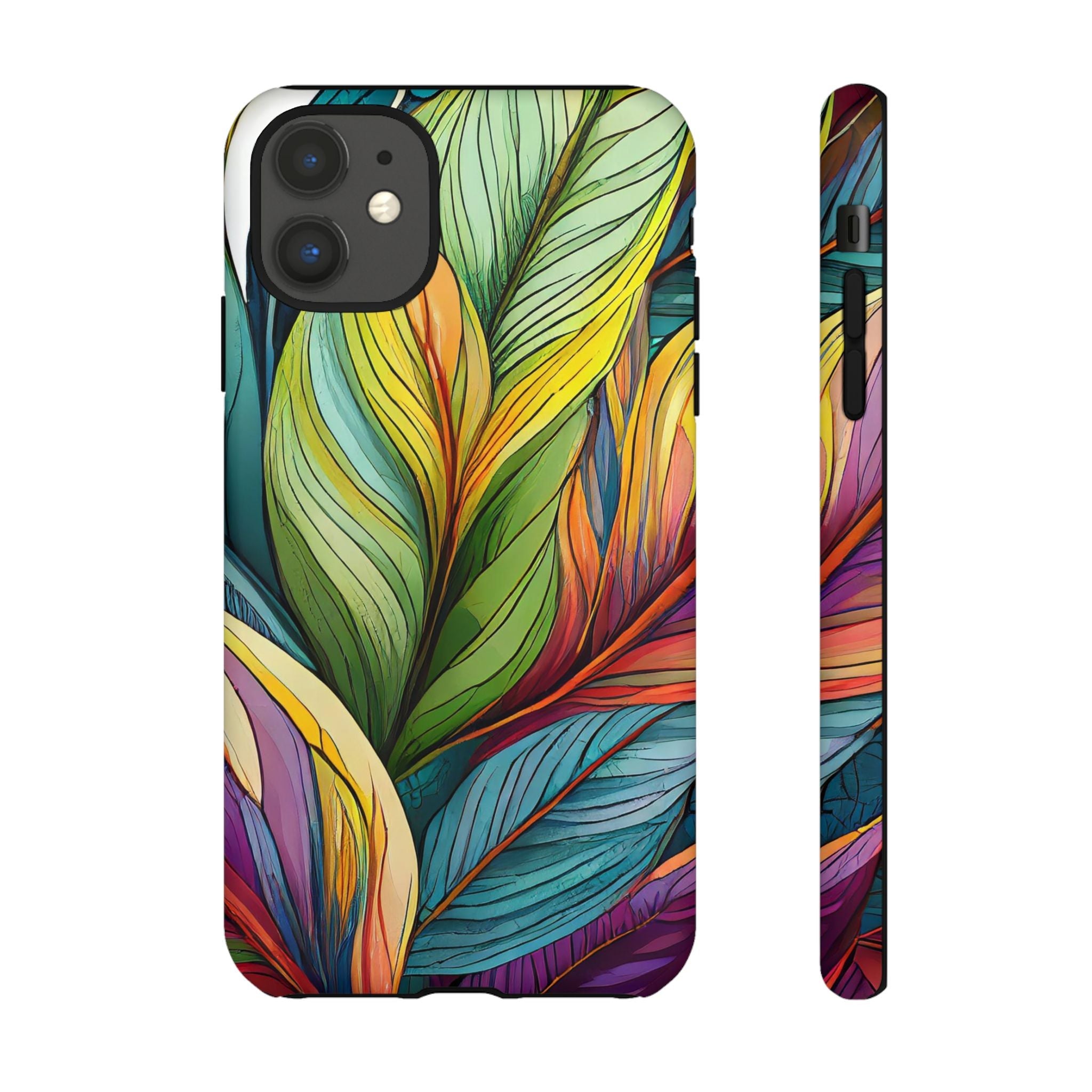 Vibrant Tropical Leaf Tough Phone Case