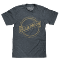 Blue Moon Gold Print Logo T-Shirt - Indigo