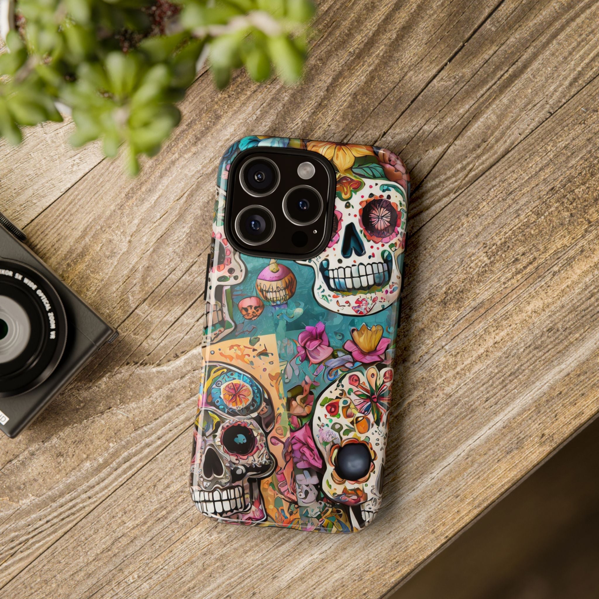 Vibrant Sugar Skull Tough Phone Case